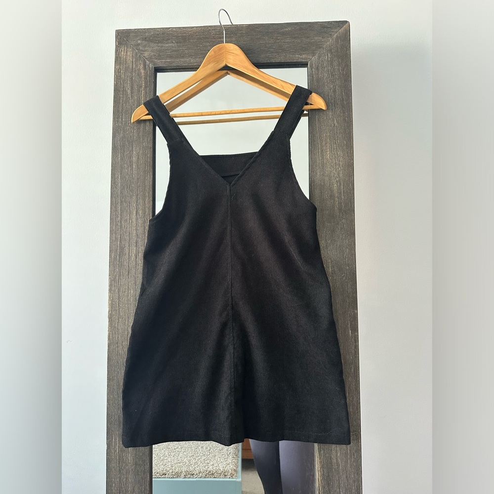 Black corduroy dress